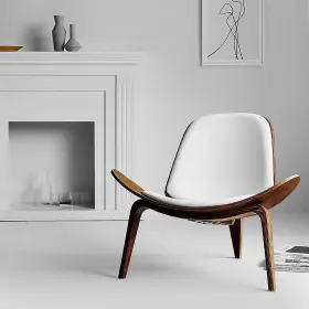 Oakham 767248404969 Mid Century Modern Accent Chair With Protective Foot Pads Ergonomic