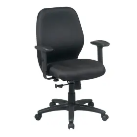 3121-231 Office Star Products 27.3 Inch Width Big And Tall Black Fabric Task Chair With Swivel Seat