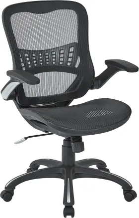 69906-3 Office Star Products Riley Ventilated Managers Mid-back Black Base With