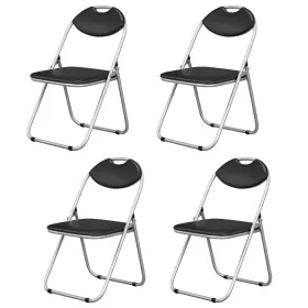 Officejoy 798470109322 Folding Chairs 4 Pack Foldable With Padded Seats And Back Carrying Han