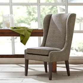 Okak 784548287399 Highback Dining Chairs Set Of 1 Polyester Room Upholstered Cha