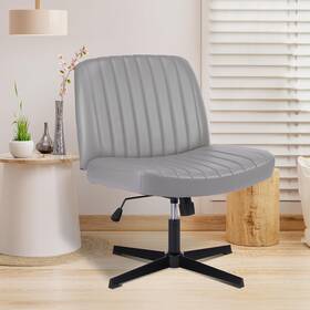 Olixis 751074105152 Criss Cross Chair With Wheels Wide Legged Office Desk Vanity
