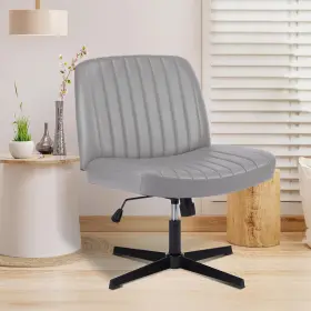 Olixis 751074105152 Criss Cross Chair With Wheels Wide Legged Office Desk Vanity