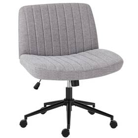 Olixis 753747455526 Criss Cross Chair With Wheels Wide Legged Office Desk