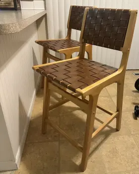 53032333 Opalhouse Ceylon Woven And Wood Dining Chairs Brown Natural -
