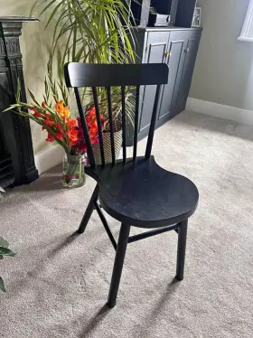82057859 Opalhouse Ceylon Woven Dining Chair - Black/black