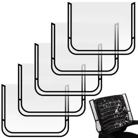 Lwz1182 Oppaxf 5pcs Clear Pvc Salon Chair Protector - Fits Most Standard Hair/office Chairs