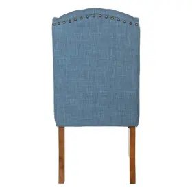 Jsaw-l39 Osp Home Furnishings 090234373681 Jessica Tufted Wing Chair In Navy Blue Fabric With Bronze Nailheads