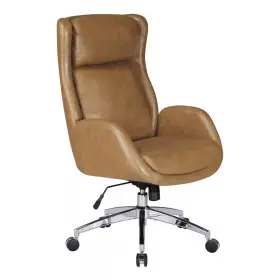 Osp Home Furnishings 726084361379 Blanchard Faux Leather Adjustable Height Office Chair In Nutmeg