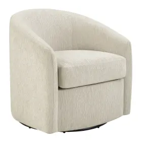 Bla-s95 Osp Home Furnishings Bella Swivel Chair In Linen White Fabric