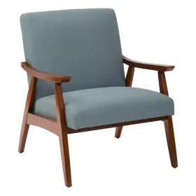Dvs51-k21 Osp Home Furnishings Davis Accent Chair With Medium Espresso Frame Klein Sea Green Fabric