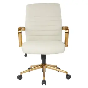 Fl22991g-u28 Osp Home Furnishings 22.5 Inch Width Standard Cream And Gold Faux Leather Task