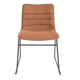 Hal2-p42 Osp Home Furnishings Halo Stacking Sand Faux Leather Chair With Black Base