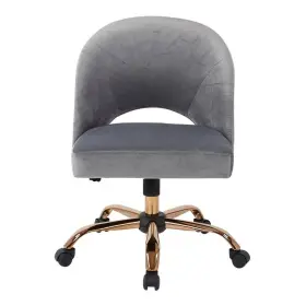 Luasa-v8 Osp Home Furnishings Lula Office Chair In Moonlit Fabric With Rose Gold Base
