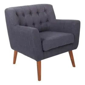 Mll51-m19 Osp Home Furnishings Mill Lane Chair In Navy Blue Fabric With Coffee Legs