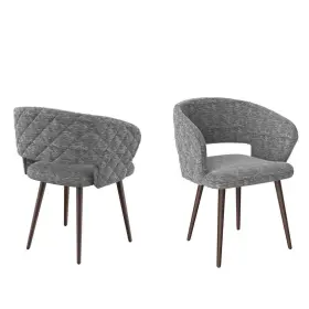 Ottomanson 840301743547 Palermos Collection Dining Chair Set Of 2 Easy Assembled Mid Century