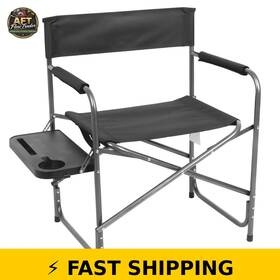Ozark Trail 844093085564 Director Chair With Side Table Black