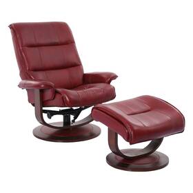 Parker Living Mkni#212s-rou Knight - Rouge Manual Reclining Swivel Chair And Ottoman