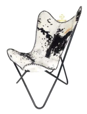 Plw101 Parrys Leather World Vintage Cowhide Butterfly Accent Chair Relax Arm Sleeper Seat Folding