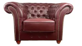 Pasargad Dc 722874540368 Leather Chesterfield Chair