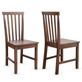 K882a18328 Patiojoy 2 Pcs Dining Chair Spindle Back Kitchen Room Side Stable Solid Wooden Legs