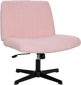 Paylesshere 313050176190 Criss Cross Chair Armless Office No Wheels Modern Swivel Heigh
