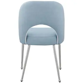 Pr-4753-2522959 Pemberly Row Contemporary Light Blue Vegan Leather Dining Chair