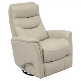Pr-4753-2634118 Pemberly Row Leather Manual 360-degree Swivel Glider Recliner In Ivory