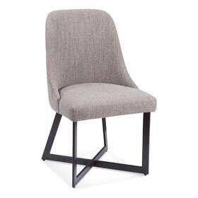 Pemberly Row Pr-4753-2670419 Modern Angled Metal Dining Chair Set Of 2 In Bronze