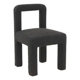 Pr-4753-2670506 Pemberly Row Transitional Fabric Boucle Dining Chair In Black Finish