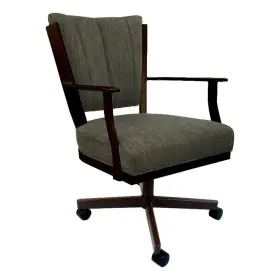 Pr-4753-2729016 Pemberly Row Swivel Metal Dining Caster Chair In Brown With Frame Pr-4753-2729016 Pemberly Row Swivel Metal Dining Caster Chair In Brown With Frame