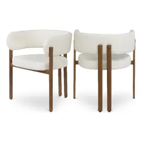 Pr-4753-2767911 Pemberly Row Contemporary Cream Vegan Leather Dining Chair Set Of 2