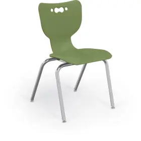Pr-4753-2797177 Pemberly Row 18 Inch Plastic And Chrome School Chair With 4 Legs In Green
