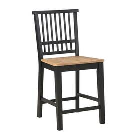 Pemberly Row Pr-4753-2852841 Rubberwood/iron Counter Chair In Black Set Of 2