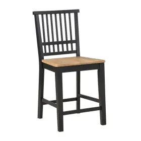 Pr-4753-2852841 Pemberly Row Rubberwood/iron Counter Chair In Black Set Of 2