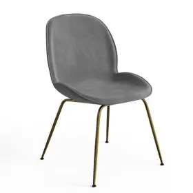 Pr-4753-2868126 Pemberly Row Velvet Side Chairs With Gold Finished Metal Legs Set Of 2