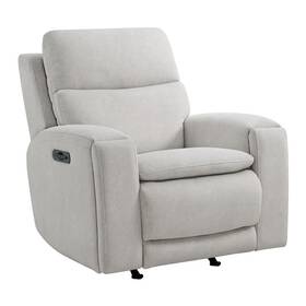 Pemberly Row Pr-4753-2894770 Contemporary Fabric Swivel Glider And Rocker In Almond
