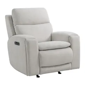 Pr-4753-2894770 Pemberly Row Contemporary Fabric Swivel Glider And Rocker In Almond
