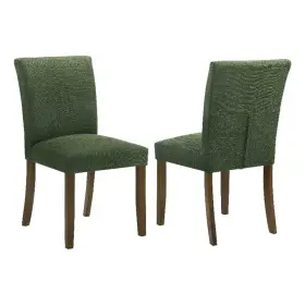 Pr-4753-2897305 Pemberly Row Transitional Fabric Upholstered Side Chairs Green