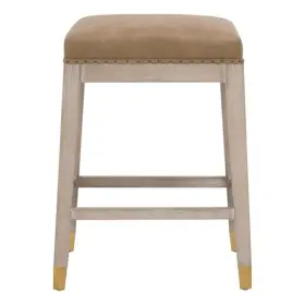 Pr-4753-3023824 Pemberly Row Upholstered Counter Stool 20.5 Inch X 27 In Natural Gray Ash