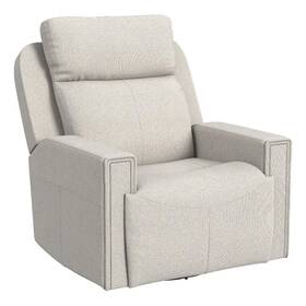 Pemberly Row Pr-4753-3036098 Contemporary Triple Power Glider In Linen/white