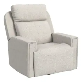 Pr-4753-3036098 Pemberly Row Contemporary Triple Power Glider In Linen/white