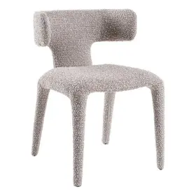 Pr-4753-3057895 Pemberly Row 21 Inch Dining Chair With Curved Wingback In Off White Textured Polyester