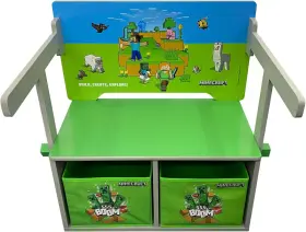 735140mc Phoenix Group Ag Minecraft 2in1 Bench And Table Wooden Chair Coverts From Seating