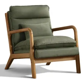 Cnn0150 Phoenix Home Mid Century Accent Chair Pu Leather Upholstered Reading Armchair With Lumbar
