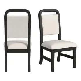 D-14440-8w-sc2 Picket House Furnishings Woodridge Dining Side Chair With Whitefabric In Black Grain 2 Per Carton