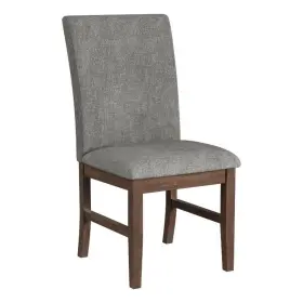 D-16550-5-scs Picket House Furnishings Veronica Dining Side Chair With Dark Grey Fabric/walnut