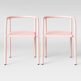 Pillowfort 82393644 Set Of 2 Metal Activity Chairs Pink -