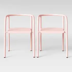 82393644 Pillowfort Set Of 2 Metal Activity Chairs Pink -