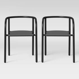 Pillowfort 82393647 Set Of 2 Metal Activity Chairs Black -